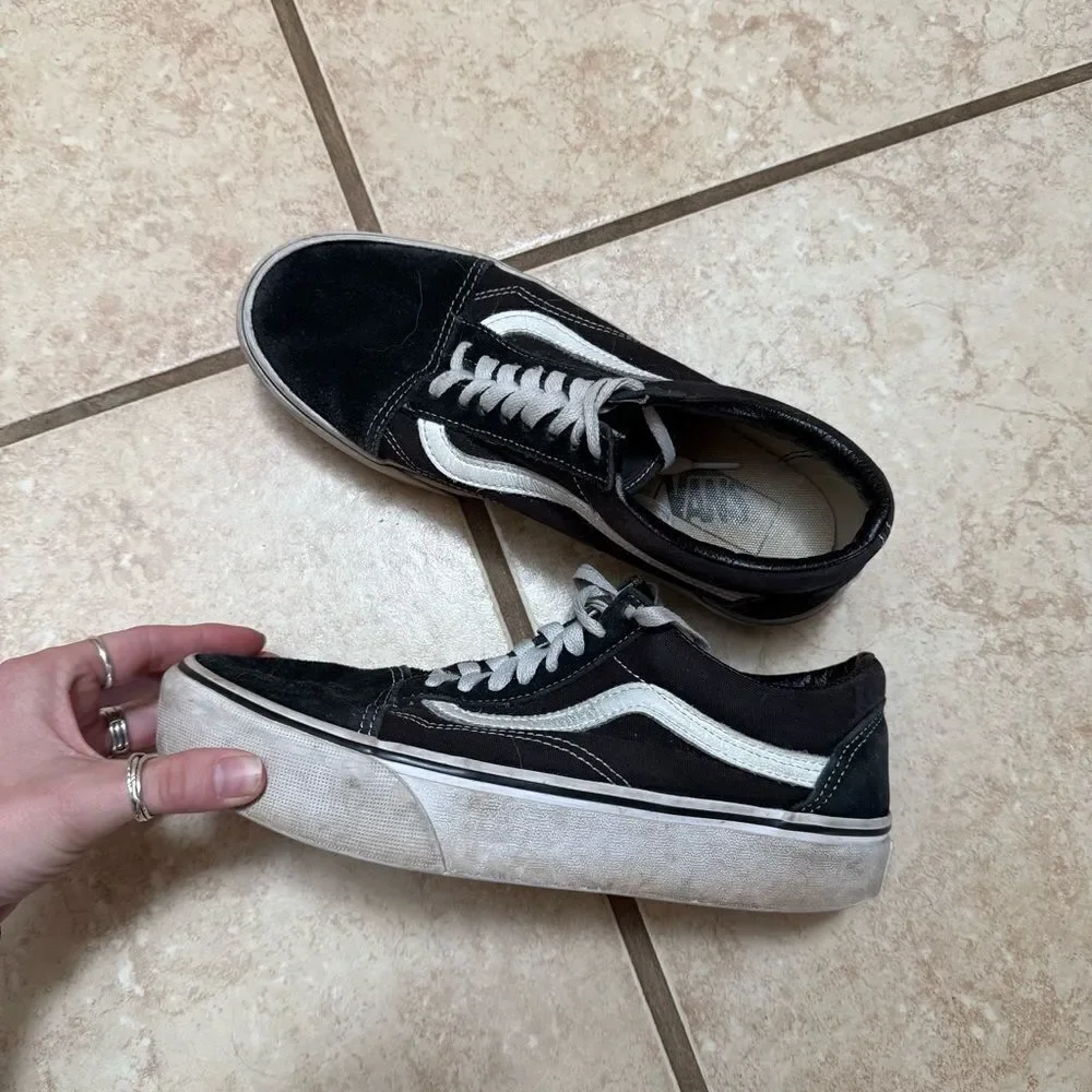 Vans platform vans size 8 women’s